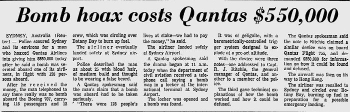 Qantas 2025 bomb hoax